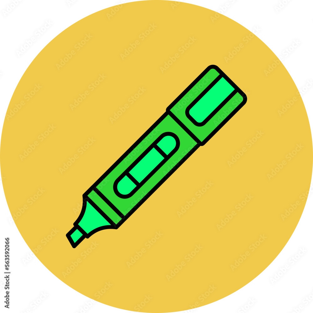 Highlighter Multicolor Circle Filled Line Icon Highlighter Multicolor Circle Filled Line Icon