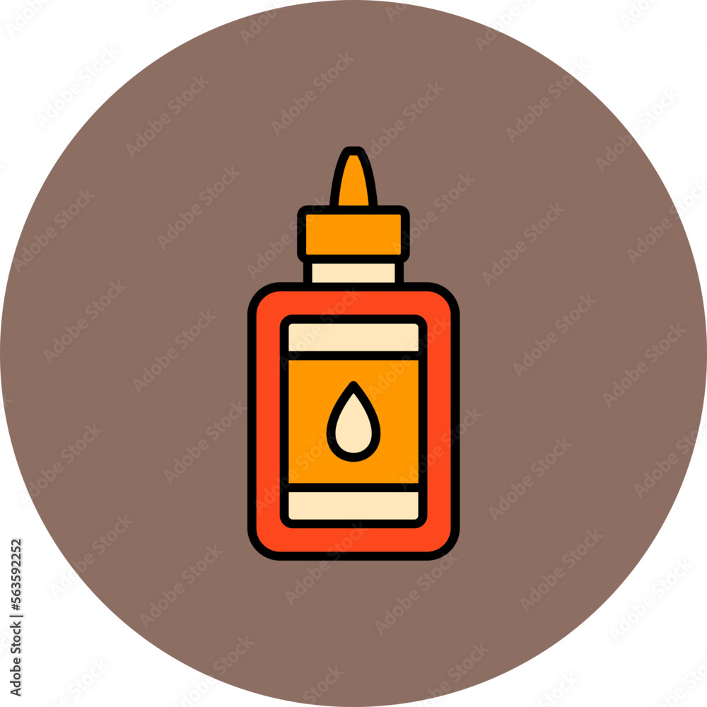 Obraz premium Glue Multicolor Circle Filled Line Icon