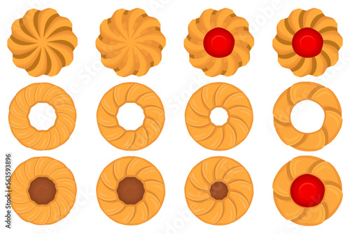 Big set homemade cookie different taste in pastry biscuit