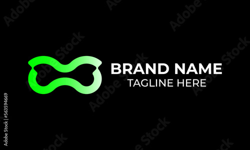 trending metaverse technology logo with creative modern abstract infinity concept shape for virtual reality vr logo brand