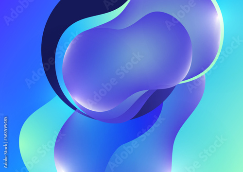 Fluid gradient background. Abstract 3d background. Liquid paints. Banner or sign design. Vector
