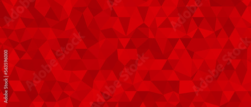 Red polygonal illustration background. Low poly style.