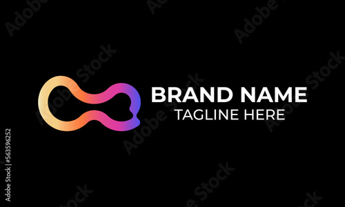 infinity style for metaverse virtual technology logo design
