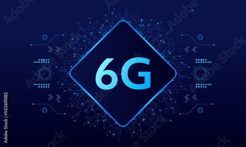 concept of technology 6G mobile network , New generation telecommunication , high-speed mobile Internet,	
