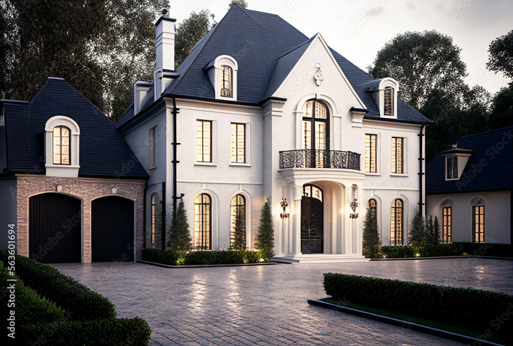 Fototapeta premium Magnificent classic prestigious house real estate