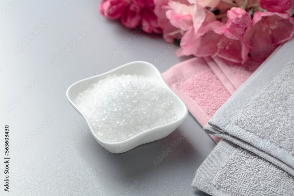 Spa composition with sea salt. Spa composition with sea salt.