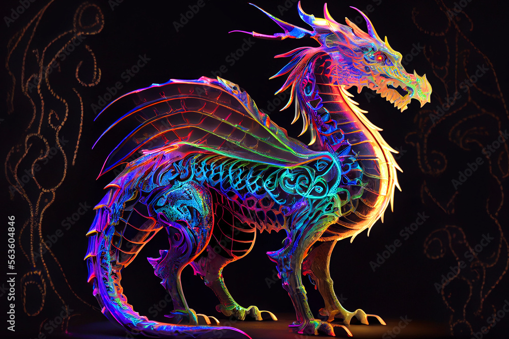 Fantasy dragon, ai illustration