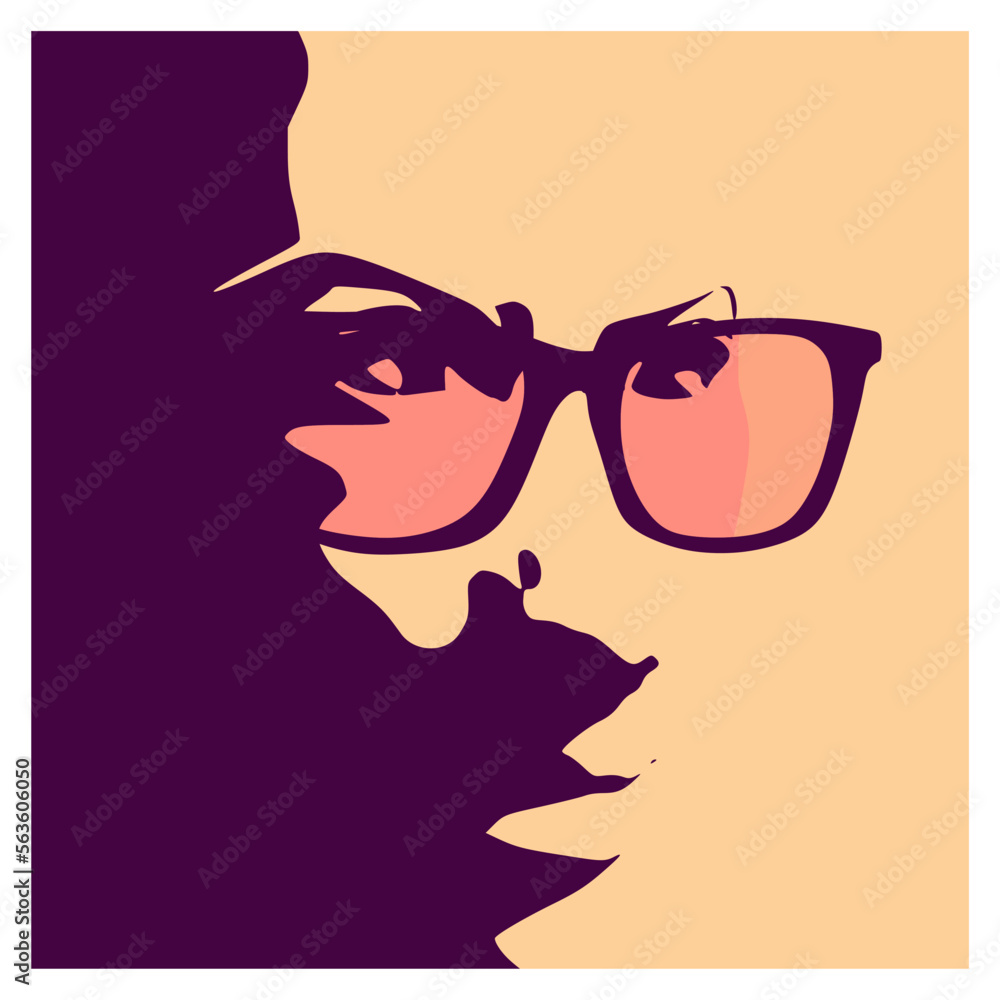 Φωτογραφία Silhouette of a female head. Beauty and fashion