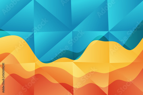 Abstract background cover with Multi layered colorful background. Abstract geometric composition. 