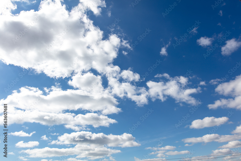 White clouds on the blue sky White clouds on the blue sky