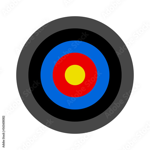 Archery, shooting target icon. Goal sign. Target vector illustration isolated on white background