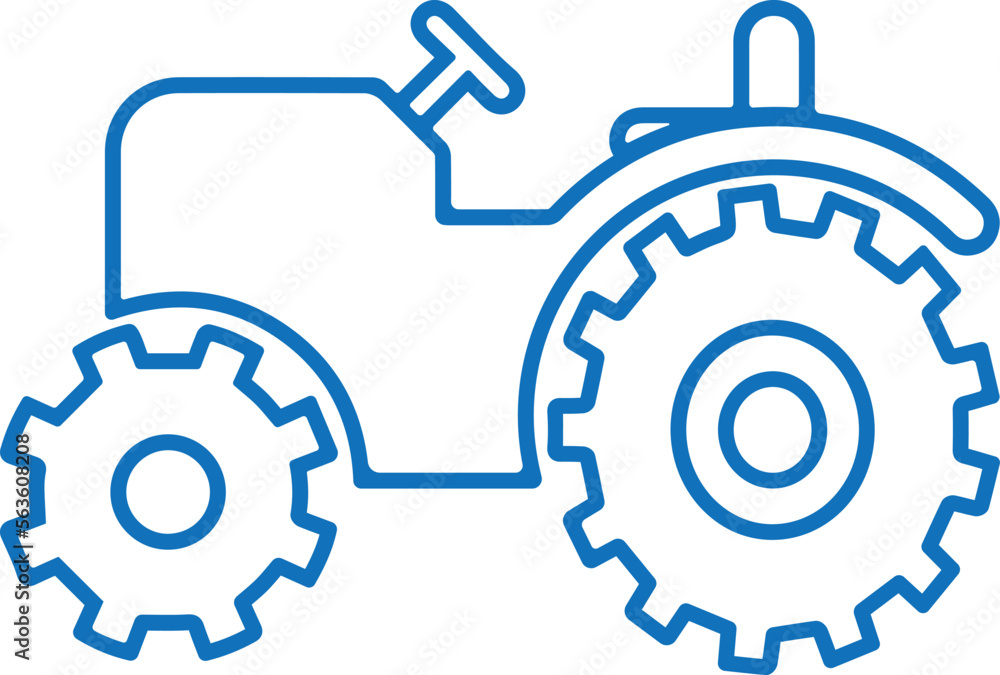 Farm icon, farming line icon blue vector Farm icon, farming line icon blue vector
