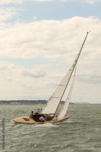 Saiiling on windy day