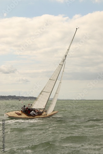 Saiiling on windy day