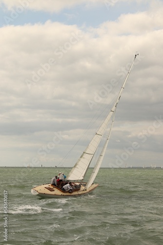 Saiiling on windy day