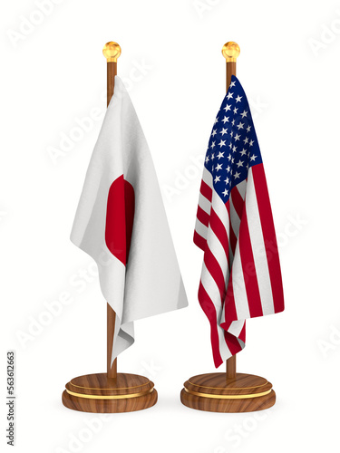 Japanese and american flag ...