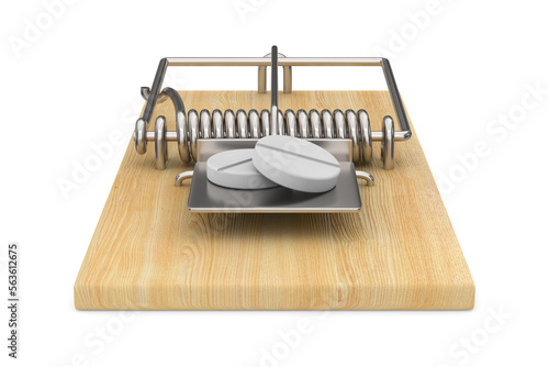 mousetrap and tablets on wh...
