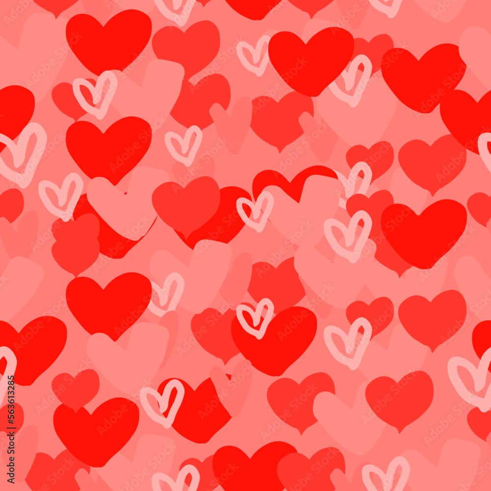 Doodl pattern with hearts Doodl pattern with hearts