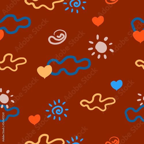 Doodl brown pattern