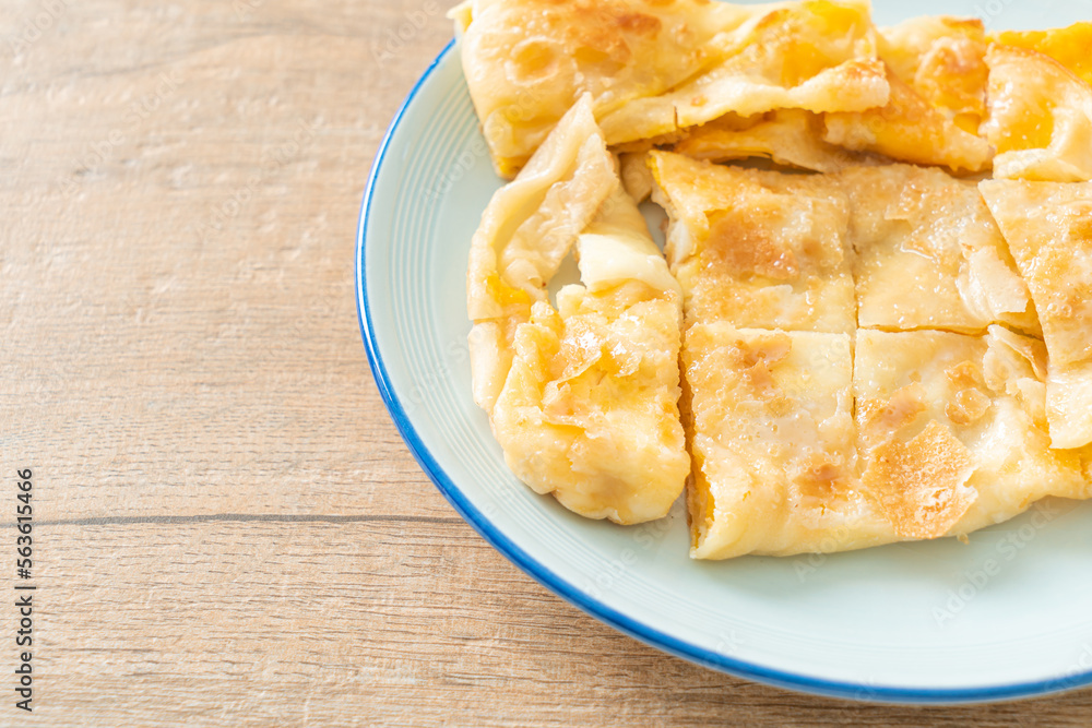 roti with egg and sweetened condensed milk roti with egg and sweetened condensed milk
