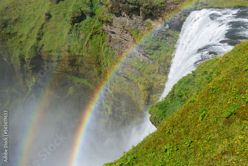 Rainbow above Skogafoss  Iceland