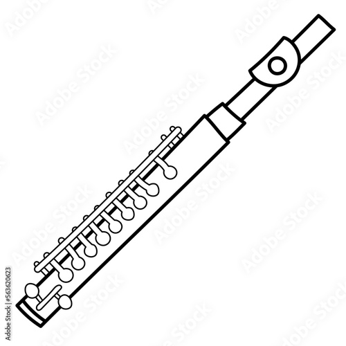 flute line icon