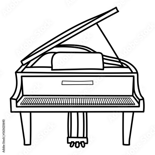 piano line icon
