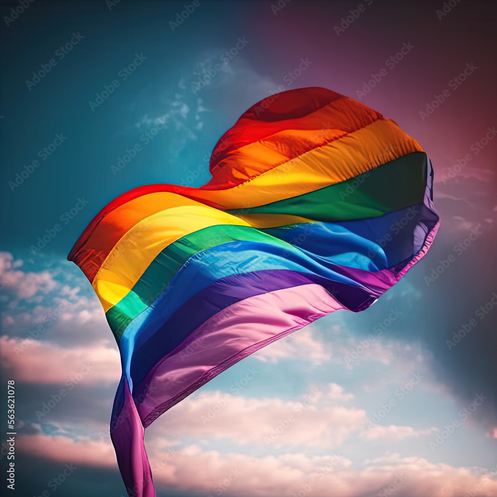 Rainbow Flags and the Fight Against Discrimination (AI Generated