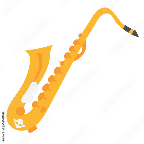 saxophone flat icon