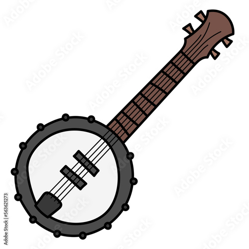 banjo filled outline icon