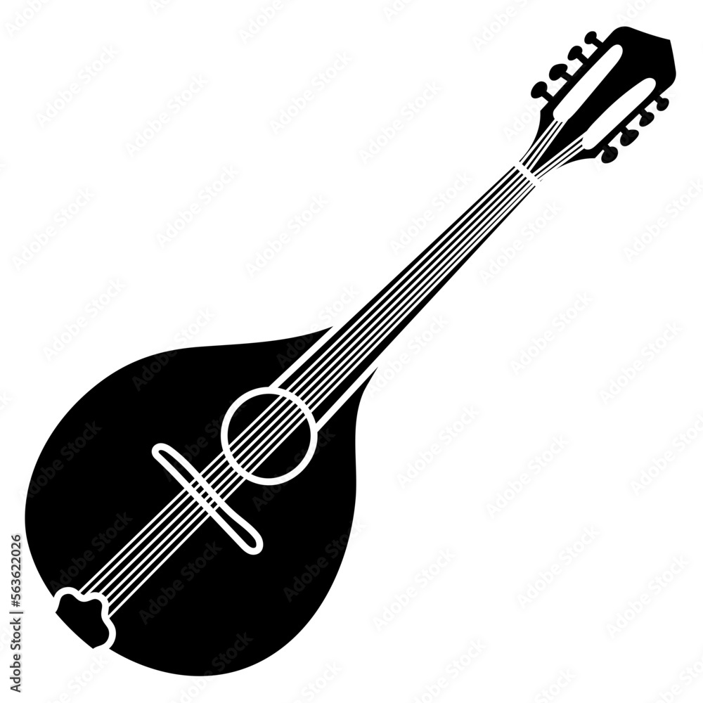 Obraz premium mandolin glyph icon