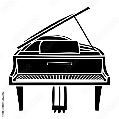 piano glyph icon