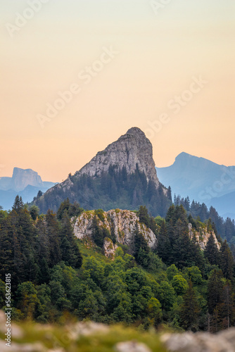 Vue sur le sommet de la Pinéa (PNR Chartreuse)