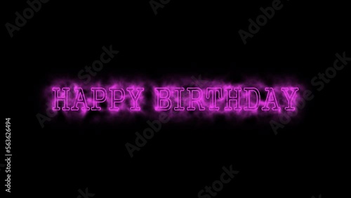 Happy birthday message material using various colors