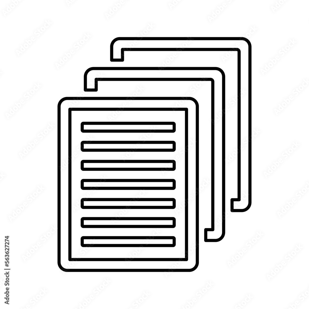 Sheet, text icon. Sheet, text icon.