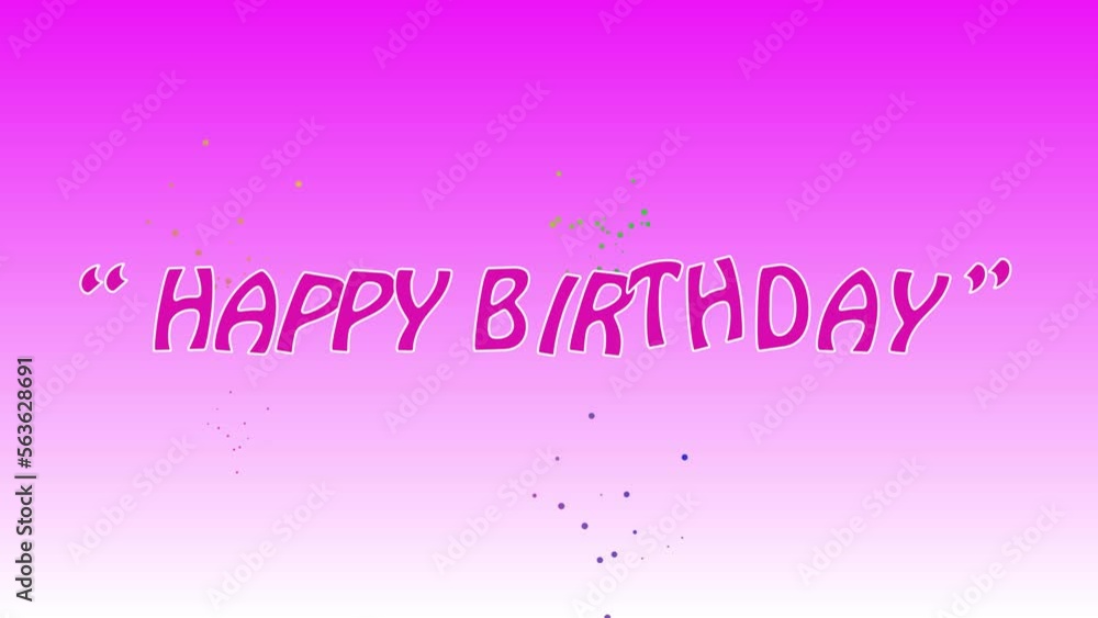 Happy birthday message material using various colors Happy birthday message material using various colors
