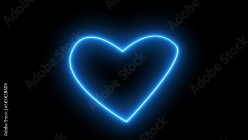Slowly drawn neon sign tone heart