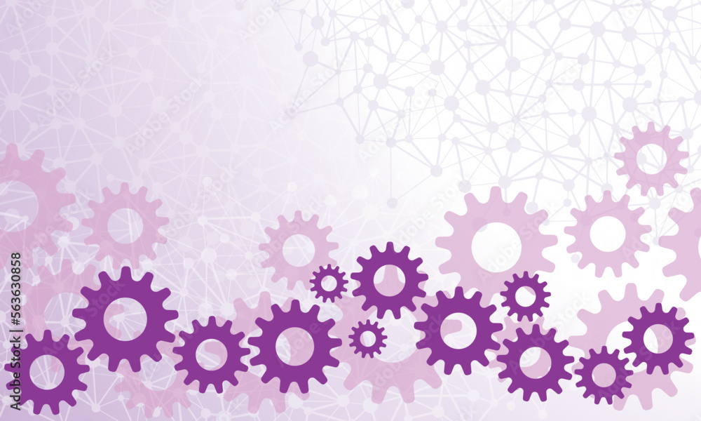 Vector abstract background with gears and molecules Vector abstract background with gears and molecules
