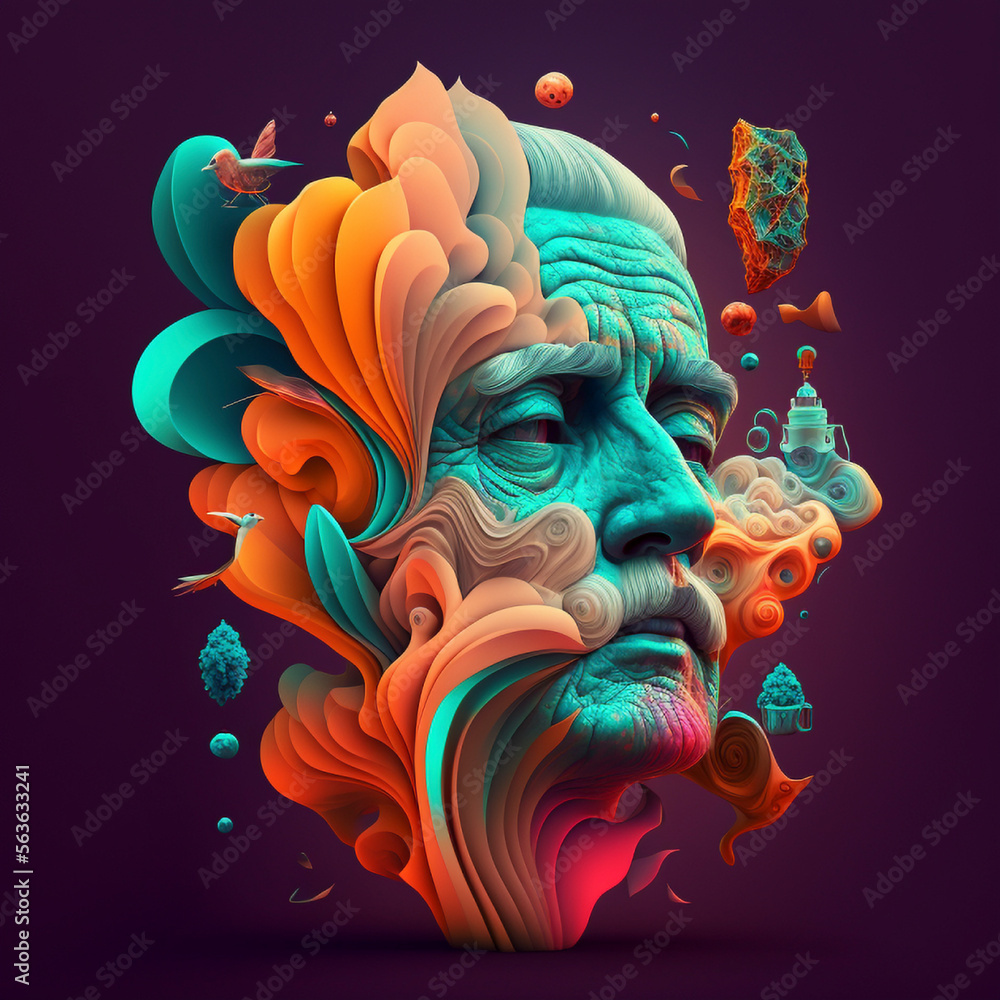 Ilustração feito com Inteligência Artificial, retratando a subjetividade Ilustração feito com Inteligência Artificial, retratando a subjetividade