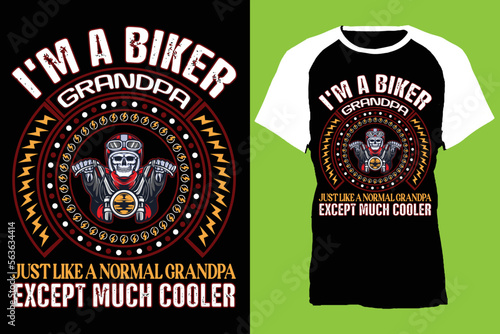 i'm a biker grandpa just like a normal grandpa except much cooler...t-shirt design templat