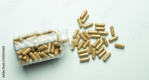Wallpaper Mural Ashwagandha pills with packaging on a white background, supplement, healthy organism, body protection Torontodigital.ca