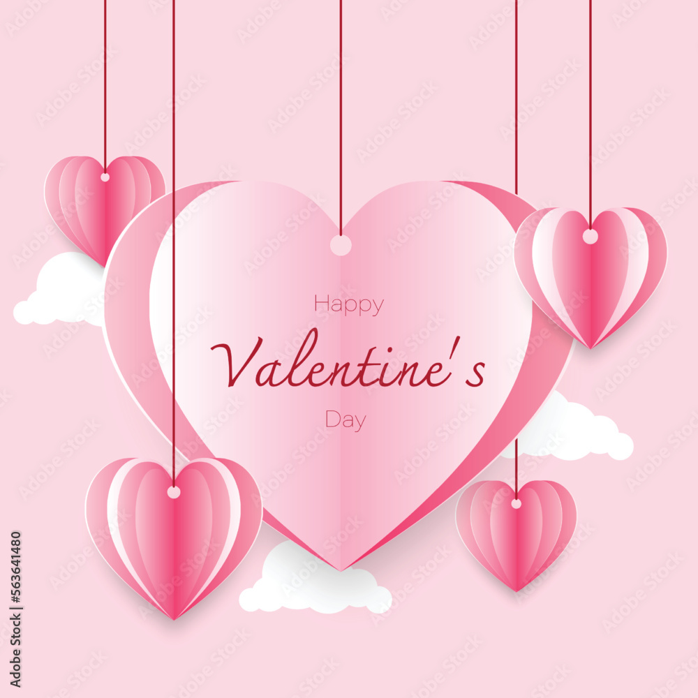 The art of passion design and decoration element, shape, banner, and template symbolizes valentine's celebration of love and romance and a happy holiday on valentines day.