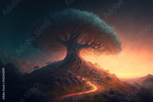 Beautiful and fundamental fantasy tree AI