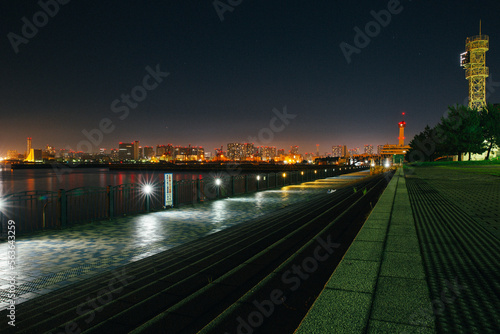 Tokyo sea port night view