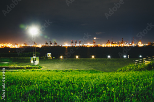 Tokyo sea port night view