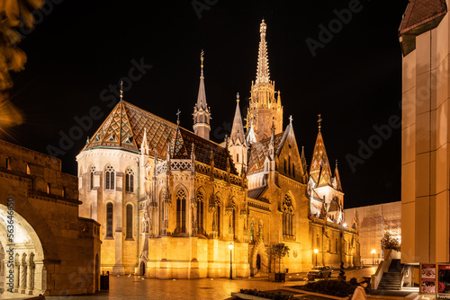 Foto Matthiaskirche Budapest bei Nacht