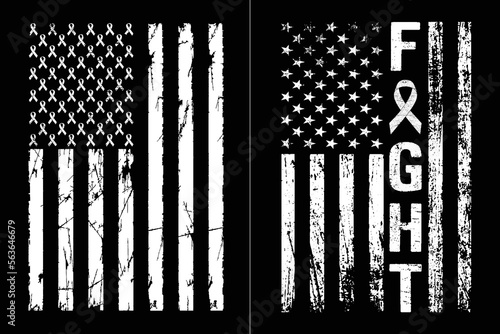 Cancer Awareness Patriotic Design