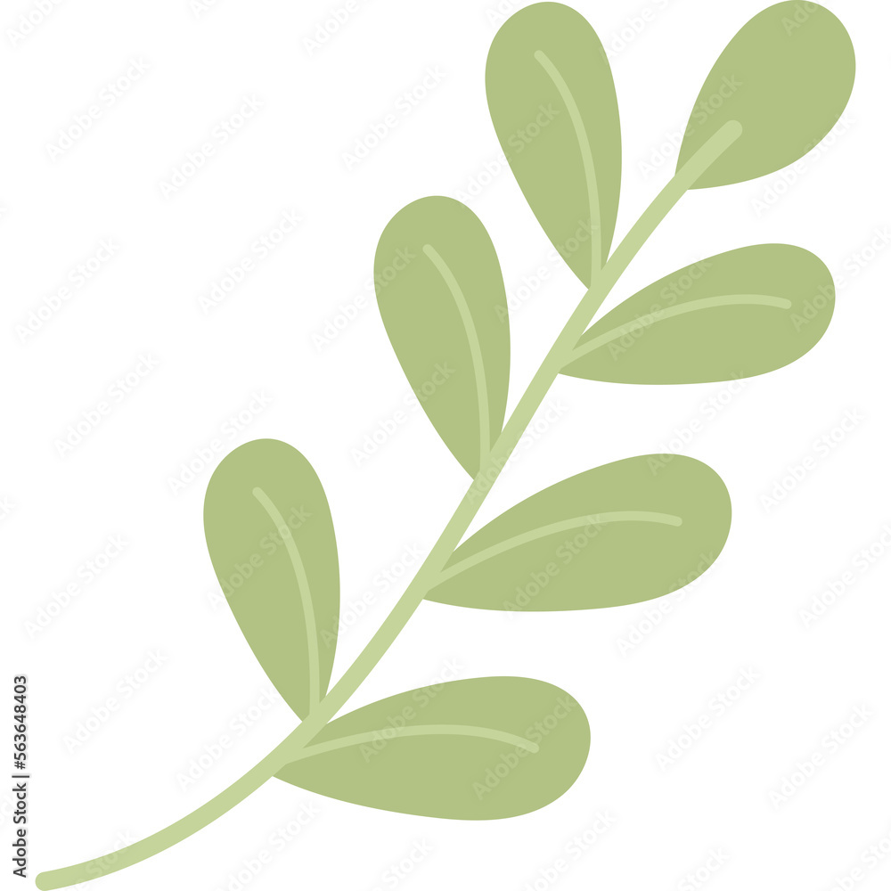 Naklejka premium branch with leaves