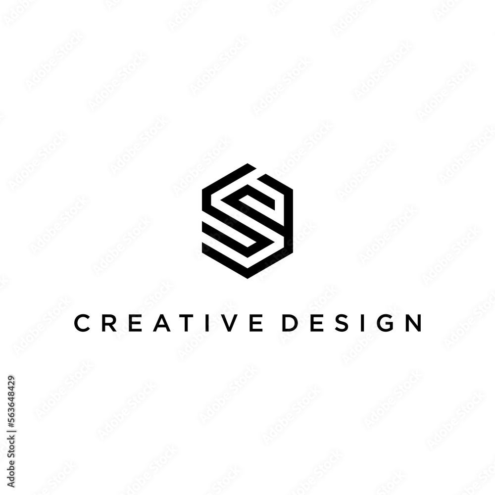 abstract letter s logo with geometric idea abstract letter s logo with geometric idea