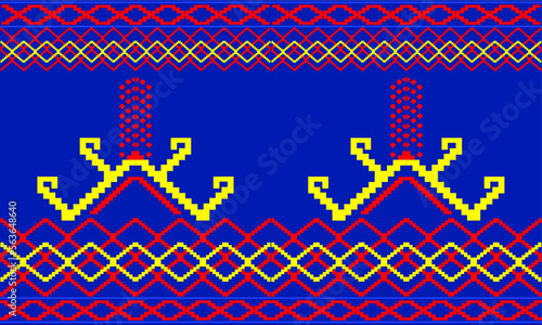geometric shapes ethnic pattern Neck Embroidery Designs for background, wallpaper, clothing and wrapping